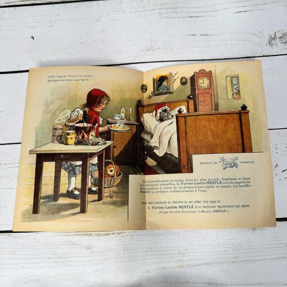 Vintage Le Petit Chaperon Rouge Nestlé Booklet - Little Red Riding Hood - RARE - Picture 5 of 6